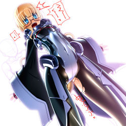 Rule 34 | 1girl, adele balfetto, blonde hair, blue eyes, bodysuit, censored, covered navel, flat chest, glasses, highres, kyoukaisenjou no horizon, long hair, mosaic censoring, pantyhose, penis, sakuya tsuitachi, sex, solo, solo focus, tight clothes, torn clothes, torn legwear, torn pantyhose, vaginal, wavy mouth