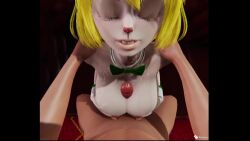 Rule 34 | 1boy, 1girl, 3d, animal costume, animal ears, animated, blonde hair, breasts, carrot (one piece), large breasts, nipples, one piece, paizuri, rabbit costume, rabbit girl, short hair, sound, tagme, video, wanereart3d