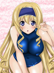 Rule 34 | 10s, 1girl, :o, bad id, bad pixiv id, blonde hair, blue eyes, blush, bodysuit, breast press, breasts, cecilia alcott, clenched hand, covered erect nipples, covered navel, cowboy shot, drill hair, earrings, frills, hair between eyes, twirling hair, hairband, impossible clothes, impossible leotard, infinite stratos, jewelry, kizaki yuuri, large breasts, leaning forward, leotard, lolita hairband, long hair, open mouth, pilot suit, pink background, sidelocks, skin tight, solo, swimsuit, very long hair