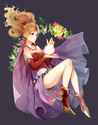 Rule 34 | 1girl, aru (18116319), bad id, bad pixiv id, blonde hair, blue eyes, bracelet, breasts, capelet, cleavage, collarbone, commentary request, detached sleeves, dress, final fantasy, final fantasy vi, floating hair, floral print, full body, hair ornament, high heels, highres, jewelry, long hair, long sleeves, necklace, pink background, pink ribbon, ponytail, print dress, print sleeves, red dress, red sleeves, ribbon, short dress, sleeveless, sleeveless dress, small breasts, solo, strapless, strapless dress, tina branford, tube dress, wet hat, yellow capelet