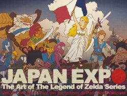 Rule 34 | aonuma eiji, blonde hair, bow (weapon), castle, daruk, dated, dress, fine art parody, fish girl, french flag, french text, goron, guardian (zelda), jewelry, liberty leading the people, link, long hair, master sword, mipha, monster girl, multiple boys, multiple girls, nintendo, official art, parody, pointy ears, princess zelda, revali, rito, sandals, sword, text focus, the legend of zelda, the legend of zelda: breath of the wild, urbosa, weapon, white dress, zora