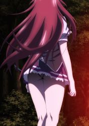 Rule 34 | 10s, 1girl, absurdres, ass, high school dxd, highres, long hair, panties, pantyshot, red hair, rias gremory, school uniform, screencap, skirt, solo, standing, stitched, third-party edit, underwear, upskirt, very long hair