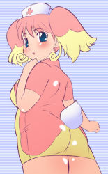 Rule 34 | 1girl, audino, blue eyes, personification, pink hair, pokemon
