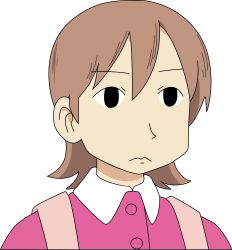 Rule 34 | 1girl, absurdres, aioi yuuko, brown hair, extraction, highres, nichijou, short hair, transparent background, vector trace