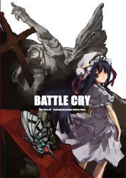 Rule 34 | 1girl, capelet, crescent, cross, english text, female focus, hat, hat ribbon, latin cross, long hair, looking at viewer, looking back, mob cap, patchouli knowledge, purple eyes, purple hair, red ribbon, ribbon, shimadoriru, skirt, solo, standing, statue, touhou