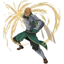 Rule 34 | 1boy, agil (sao-alo), armor, armored boots, bald, belt, black pants, boots, clenched hand, clenched teeth, dark-skinned male, dark skin, facial tattoo, fingerless gloves, full body, gloves, green gloves, looking at viewer, male focus, pants, pauldrons, powering up, shoulder armor, solo, stance, standing, sword art online, tattoo, teeth, transparent background