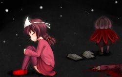 Rule 34 | aosora (mizore), blood, death, dress, closed eyes, madotsuki, short twintails, smile, thighhighs, twintails, yume nikki