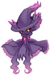 Rule 34 | colored sclera, creatures (company), game freak, gen 4 pokemon, ghost, hat, mismagius, nintendo, no humans, pokemon, pokemon (creature), red eyes, solo, transparent background, witch, witch hat, yellow sclera
