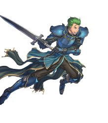 Rule 34 | 1boy, arm guards, armor, armored boots, blue eyes, boots, fire emblem, fire emblem: mystery of the emblem, fire emblem heroes, full body, gloves, green hair, highres, holding, holding sword, holding weapon, looking away, luke (fire emblem), male focus, nintendo, official art, pants, pauldrons, shoulder armor, solo, sword, transparent background, weapon