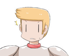 Rule 34 | 1boy, ^^^, armor, bad id, bad pixiv id, comic, greenteaneko, highres, light brown hair, male focus, original, parted lips, sideburns, silent comic, simple background, solo, sweat, v-shaped eyebrows, white background, | |