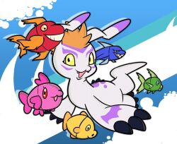 Rule 34 | claws, digimon, digimon (creature), fang, fish, gomamon, looking at viewer, open mouth