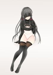 Rule 34 | alternate costume, black hair, black thighhighs, blindfold, boots, breasts, cleavage, cleavage cutout, clothing cutout, cosplay, elbow gloves, full body, gloves, grey background, hair ribbons, highres, leotard, lingerie, long hair, mahdi, nier (series), nier:automata, simple background, skindentation, solo, teddy (lingerie), thighhighs, thighhighs under boots, underwear, yahari ore no seishun lovecome wa machigatteiru., 2b (nier:automata), 2b (nier:automata) (cosplay), yukinoshita yukino