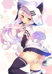 Rule 34 | 1girl, :p, absurdres, animal hood, ass, azuma lim, azuma lim channel, between legs, black skirt, black thighhighs, bottle, breasts, brown eyes, cat hood, closed mouth, commentary request, ear piercing, finger to mouth, fujishima-sei ichi-gou, hair between eyes, highres, hood, hood up, hoodie, long hair, long sleeves, looking at viewer, looking back, medium breasts, no panties, piercing, pleated skirt, silver hair, skindentation, skirt, sleeves past wrists, smile, solo, standing, standing on one leg, stirrup legwear, thighhighs, thighs, toeless legwear, tongue, tongue out, very long hair, virtual youtuber, water bottle, white hoodie