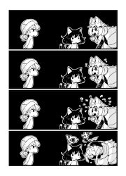 chen chimosaku comic greyscale highres monochrome touhou translation_request yakumo_ran yakumo_yukari