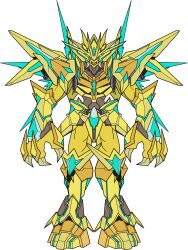 Rule 34 | 1boy, claws, colored skin, digimon, digimon (creature), highres, magnamon, magnamon x-antibody, magnamon x-antibody gold digizoid mode, male focus, solo, transparent background, yellow skin