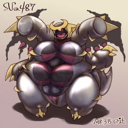 Rule 34 | 1girl, artist request, breasts, creatures (company), furry, furry female, game freak, gen 4 pokemon, giratina, giratina (altered), legendary pokemon, nintendo, open mouth, personification, pokemon, pokemon (creature), red eyes, solo, wings