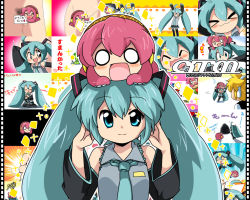 Rule 34 | &gt;:3, &gt; &lt;, + +, 1boy, 1girl, :3, :d, = =, ^ ^, ahoge, aqua eyes, aqua hair, bad id, bad pixiv id, can&#039;t show this (meme), censored, character censor, chibi, closed eyes, detached sleeves, eromame, hachune miku, hatsune miku, heart, heart in mouth, kagamine len, long hair, megurine luka, necktie, novelty censor, o o, open mouth, pink hair, skirt, smile, takoluka, thighhighs, twintails, v-shaped eyebrows, vocaloid, x3