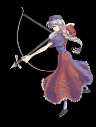 Rule 34 | 1girl, amano takumi, bow (weapon), female focus, highres, solo, touhou, trigram, weapon, yagokoro eirin