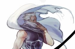 Rule 34 | 1boy, archer (fate), bad id, bad pixiv id, bow (weapon), dark-skinned male, dark skin, fate/stay night, fate (series), j (onjj), male focus, scarf, simple background, solo, weapon, white hair