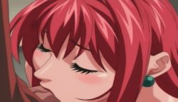 Rule 34 | 1boy, 1girl, animated, animated gif, bible black, bible black only, closed eyes, fellatio, highres, oral, penis, red hair, source request, takashiro hiroko, uncensored, veins, veiny penis
