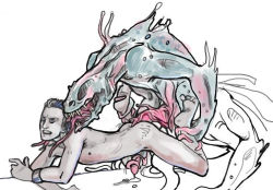 Rule 34 | ass, barefoot, bent over, cum, cum pool, ejaculating while penetrated, ejaculation, holding legs, huge penis, long tongue, male focus, monster, monster on male, multiple penetration, nude, open mouth, penis, size difference, tentacle sex, tentaclejob, tentacles, tentacles on male, tongue, tongue out, uncensored, yaoi
