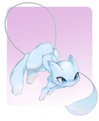 Rule 34 | ?, alternate color, ass, bad id, bad tumblr id, blue eyes, blue skin, body fur, colored skin, creatures (company), furry, game freak, gen 1 pokemon, highres, legendary pokemon, mew (pokemon), mythical pokemon, nintendo, pokemon, pokemon (creature), shiny pokemon, slugbox, tail, thong