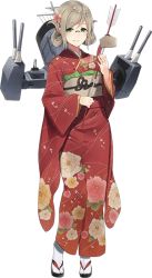 Rule 34 | 10s, 1girl, arrow (projectile), ema, full body, hamaya, japanese clothes, kantai collection, katori (kancolle), kimono, machinery, new year, official art, parsley-f, solo, tabi