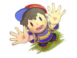 Rule 34 | 1boy, black hair, hat, male focus, mother (game), ness (mother 2), nintendo, open mouth, short hair, solo
