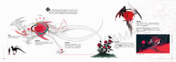 Rule 34 | absurdres, character sheet, chinese text, creature, dinosaur, flower, grass, highres, kamikiririp, leaf, original, red flower, red rose, rose, size difference, white background, wings