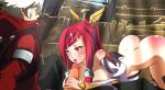 Rule 34 | animated, arc system works, artist request, ass, blazblue, blush, bottomless, cum, cum on hair, facial, fellatio, hair ornament, hair tubes, izayoi (blazblue), licking, long hair, oral, penis, ponytail, ragna the bloodedge, red eyes, red hair, short hair, source request, top-down bottom-up, tsubaki yayoi, uncensored, video, video, white hair