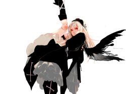 Rule 34 | 00s, 8981, doll joints, joints, long hair, red eyes, rozen maiden, solo, suigintou, white hair, wings
