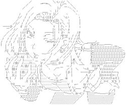 Rule 34 | (- -) (b1u49i5nsk), 1girl, android 18, ascii art, bent over, black shirt, breasts, cleavage, cowboy shot, denim, dragon ball, dragon ball (object), dragonball z, earrings, greyscale, jewelry, long sleeves, medium hair, monochrome, one eye closed, shirt, simple background, solo, vest, white background