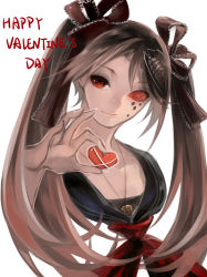 Rule 34 | 1girl, bow, bug, calne ca (deino), crustacean, hair bow, hair ribbon, happy valentine, heart, isopod, jewelry, long hair, looking at viewer, necklace, portrait, red eyes, ribbon, saikin osen - bacterial contamination - (vocaloid), sailor collar, simple background, skull, skull necklace, smile, solo, twintails, valentine, vocaloid, xxx sherry
