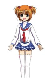 Rule 34 | 00s, 1girl, female focus, kataoka yuuki, miyanaga saki, saki (manga), school uniform, short hair, simple background, solo, thighhighs, zettai ryouiki