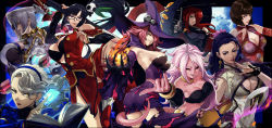 Rule 34 | android 21, anna williams, arc system works, atlus, bare shoulders, black hair, black nails, black sclera, black tube top, blazblue, bob cut, breasts, choker, colored sclera, colored skin, curly hair, dragon ball, dragon ball fighterz, earrings, gauss &lt;bokashi, harem pants, hat, highres, isabella valentine, jewelry, konoe a. mercury, large breasts, litchi faye ling, long hair, looking at viewer, luong, margaret (persona), nail polish, namco, pants, parasoul (skullgirls), persona, persona 4, pink skin, sega, short hair, skullgirls, snk, soul calibur, strapless, tekken, the king of fighters, the king of fighters xiv, tube top, weapon, whip sword, white hair, witch hat, yellow choker