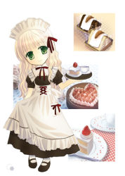 Rule 34 | cake, food, green eyes, maid, shima yukiwa, sweets, tagme