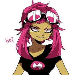 Rule 34 | 1girl, commentary request, goggles, goggles on head, humanization, inkling, inkling girl, inkling player character, lowres, nana (raiupika), nintendo, pink eyes, pink hair, shirt, solo, splatoon (series), splatoon 1, tight clothes, tight shirt, tsurime