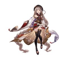 Rule 34 | 10s, 1girl, absurdly long hair, bare shoulders, belt, black thighhighs, braid, breasts, brown hair, detached sleeves, dress, erune, full body, granblue fantasy, green eyes, hat, heterochromia, japanese clothes, long hair, looking at viewer, minaba hideo, multiple braids, nail polish, obi, official art, open mouth, pholia, sandals, sash, side braid, skirt, small breasts, smile, solo, thighhighs, toeless legwear, toes, transparent background, twin braids, very long hair, wide sleeves, zettai ryouiki