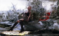 Rule 34 | 1girl, ar-15, army, assault rifle, aya brea, bare shoulders, belt, blonde hair, blood, boots, bracelet, building, car, closed eyes, debris, denim, destruction, gun, highres, injury, jeans, jewelry, legs, logo, military, military vehicle, motor vehicle, necklace, new york, ocean, pants, parasite eve, parasite eve the 3rd birthday, realistic, rifle, rubble, ruins, scenery, scope, short hair, sitting, solo, square enix, statue of liberty, tank, tank top, torn clothes, train, vehicle, wallpaper, weapon