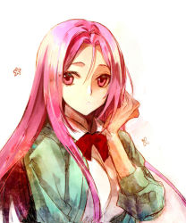 Rule 34 | 1girl, hachini, kuroko no basuke, long hair, momoi satsuki, pink eyes, pink hair, solo