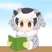 Rule 34 | 1girl, animal, animated, black hair, blinking, blonde hair, book, brown eyes, bug, butterfly, butterfly net, captured, chibi, closed mouth, coat, commentary, fur collar, gloves, grey hair, hand net, holding, holding book, insect, kemono friends, long sleeves, medium hair, multicolored hair, net, northern white-faced owl (kemono friends), open book, owl ears, reading, solo, symbol-only commentary, taro (tontaro), video, white hair