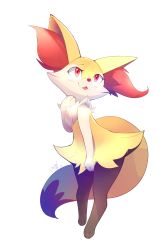 Rule 34 | 1girl, absurdres, animal ear fluff, animal ears, animal feet, animal hands, animal nose, artist name, b-epon, between legs, black fur, blush, body fur, braixen, creatures (company), dated, fangs, female focus, flat chest, fox ears, fox girl, fox tail, full body, furry, furry female, game freak, gen 6 pokemon, hand between legs, hand up, happy, heart, heart in eye, highres, looking up, multicolored fur, neck fur, nintendo, open mouth, pokemon, pokemon (creature), red eyes, signature, simple background, skin fangs, smile, snout, solo, standing, symbol in eye, tail, white background, white fur, yellow fur