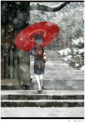 Rule 34 | 10s, 1girl, aged down, anchor symbol, architecture, bad id, bad twitter id, black hair, bow, comic, commentary request, dotera (clothes), east asian architecture, floral print, full body, gate, geta, grey eyes, hair bow, hakama, hakama skirt, holding, holding umbrella, houshou (kancolle), japanese clothes, kantai collection, kimono, kitsuneno denpachi, long hair, oil-paper umbrella, outdoors, ponytail, sidelocks, skirt, smile, snow, snowing, solo, stairs, tabi, translation request, tree, umbrella, white legwear, wide sleeves