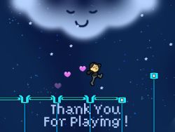 1boy cloud gradient_background heart iwata_satoru night nintendo real_life rhythm_tengoku star_(sky)