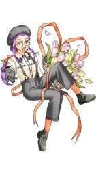 Rule 34 | digimon, flower, glasses, hat, inoue miyako, long hair, orange eyes, pink hair