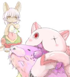 Rule 34 | 10s, artist request, brown eyes, rabbit, furry, made in abyss, nanachi (made in abyss), white hair