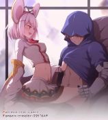 Rule 34 | 1boy, 1girl, abs, animal ears, animated, armor, assertive female, black legwear, blush, bouncing breasts, bow, breasts, closed mouth, clothed sex, covered erect nipples, cowgirl position, gran (granblue fantasy), granblue fantasy, hair bow, hair ornament, hairclip, hetero, long sleeves, mouse ears, pink hair, sex, shirt hold, sitting, skirt, small breasts, smile, straddling, tagme, video, vikala (granblue fantasy), waero, white skirt