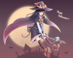 Rule 34 | 1girl, akisame rizu, animal ears, asashio (kancolle), black cape, black hair, black hat, blue eyes, cape, cat ears, cat tail, dress, gloves, halloween, halloween costume, hat, kantai collection, long hair, long sleeves, official alternate costume, orange cape, pinafore dress, sleeveless, sleeveless dress, solo, striped clothes, striped neckwear, striped thighhighs, tail, thighhighs, two-tone cape, white gloves, witch hat