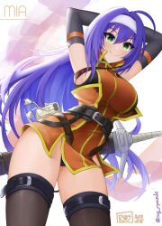 Rule 34 | 1girl, breasts, character request, fire emblem, green eyes, large breasts, nintendo, purple hair, ryuusaki rei, solo