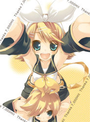 Rule 34 | 1boy, 1girl, amanooni touri, armpits, brother and sister, kagamine len, kagamine rin, siblings, twins, vocaloid